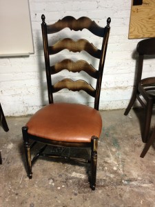 Distressed High Back Chair